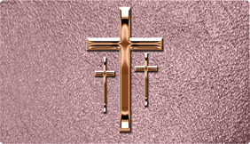 DNSEMP-C-517-BZ-SH-OR Empire Corner Bronze 3 Crosses Shim Orchid